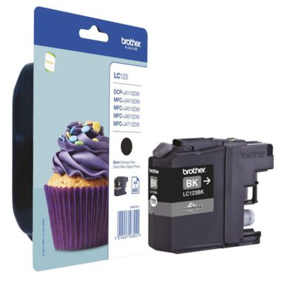 Brother LC123 Bk Innobella™ Ink, Ink Cartridge, Black Single Pack, LC-123BK